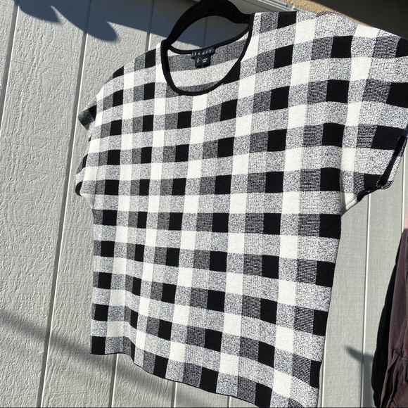Theory Checkered Knit top, Small - Picture 9 of 13